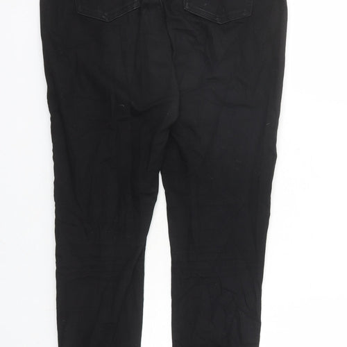 Marks and Spencer Womens Black Cotton Jegging Jeans Size 10 L27 in Regular - Elasticated Waist