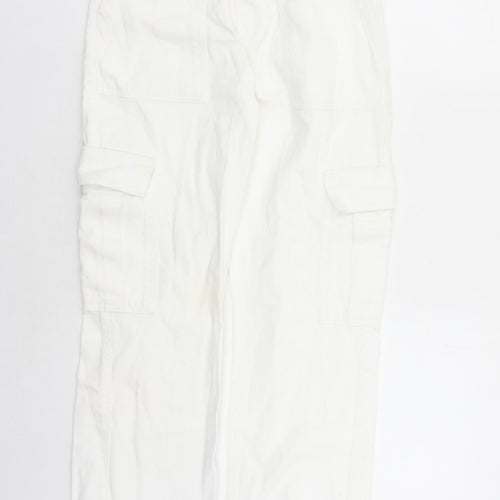 BDG Womens White Cotton Straight Jeans Size XS L28 in Regular Zip - Cargo