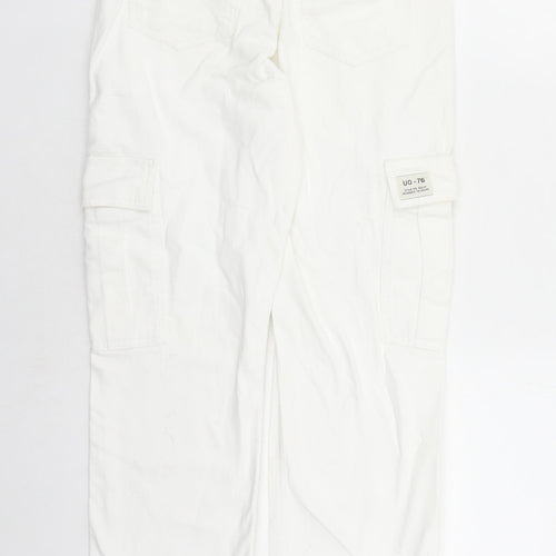 BDG Womens White Cotton Straight Jeans Size XS L28 in Regular Zip - Cargo