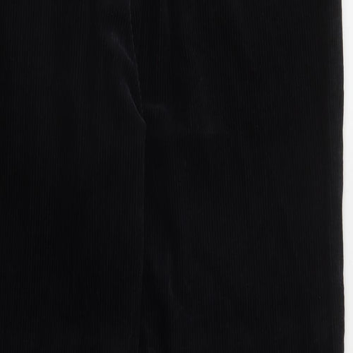 EWM Mens Black Cotton Trousers Size 38 in L29 in Regular Zip