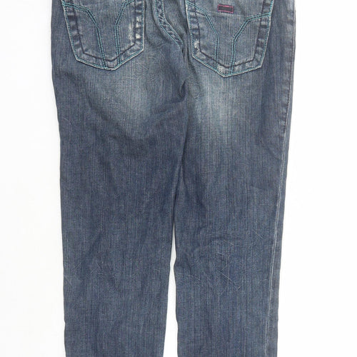 Miss Sixty Girls Blue Cotton Straight Jeans Size 13 Years L27 in Regular Zip