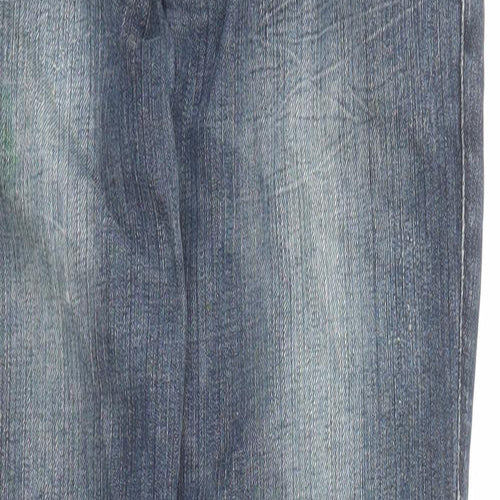 Miss Sixty Girls Blue Cotton Straight Jeans Size 13 Years L27 in Regular Zip