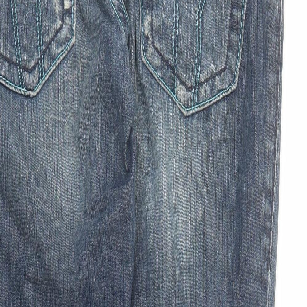 Miss Sixty Girls Blue Cotton Straight Jeans Size 13 Years L27 in Regular Zip