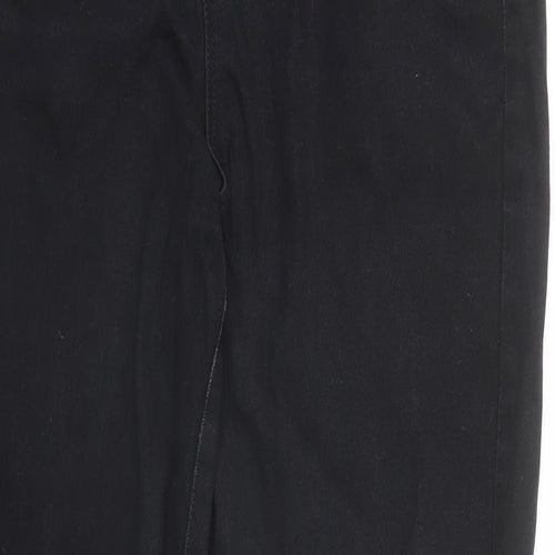 Heavenly Jeans Womens Black Cotton Straight Jeans Size 12 L31 in Regular Zip