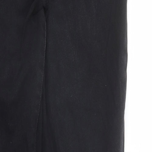Heavenly Jeans Womens Black Cotton Straight Jeans Size 12 L31 in Regular Zip