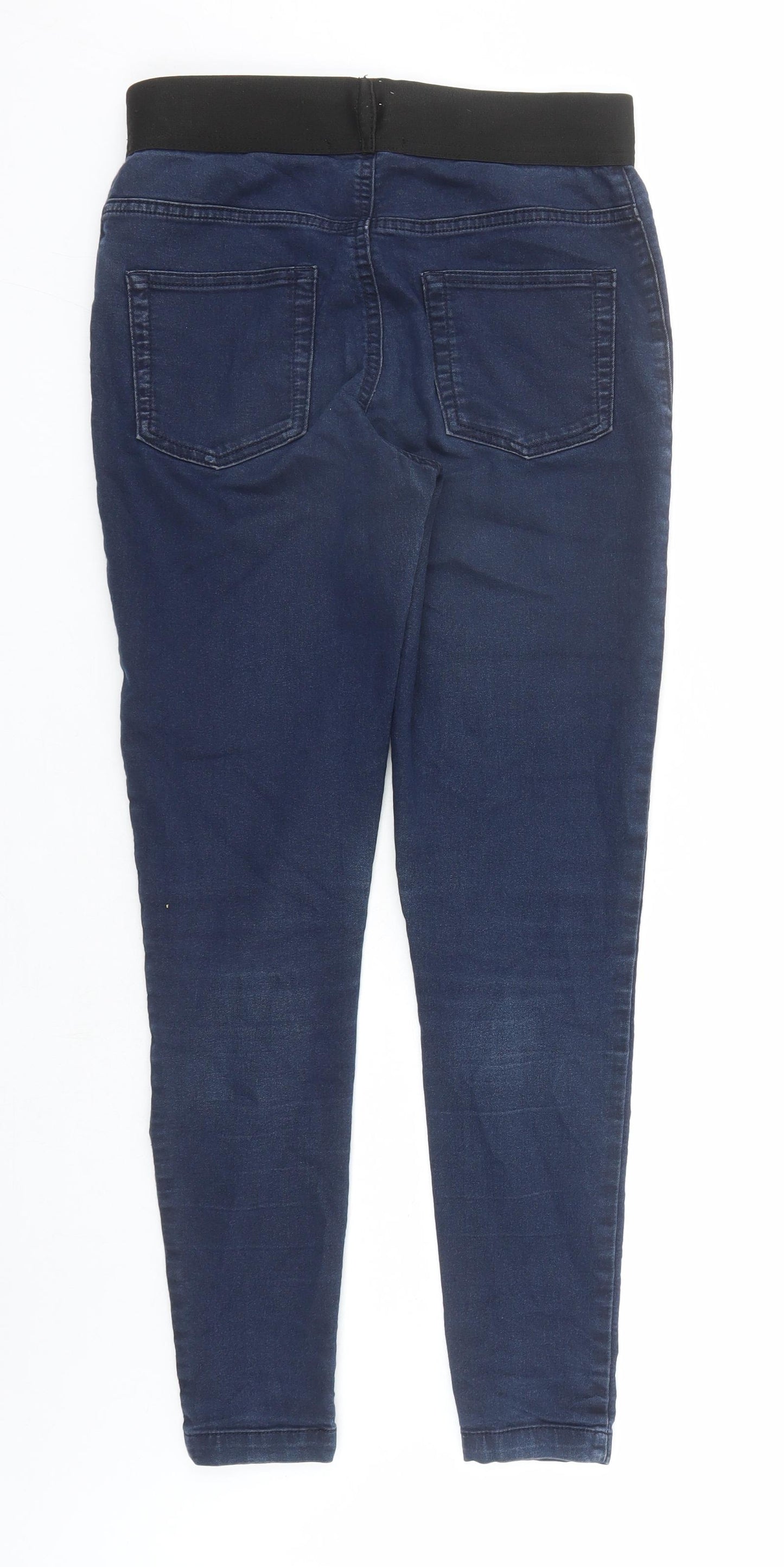 Marks and Spencer Womens Blue Cotton Jegging Jeans Size 10 L28 in Regular - Elasticated Waist
