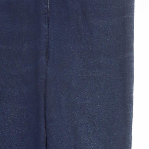 Marks and Spencer Womens Blue Cotton Jegging Jeans Size 10 L28 in Regular - Elasticated Waist