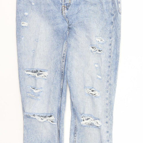 Divided by H&M Womens Blue Cotton Skinny Jeans Size 6 L27 in Regular Button