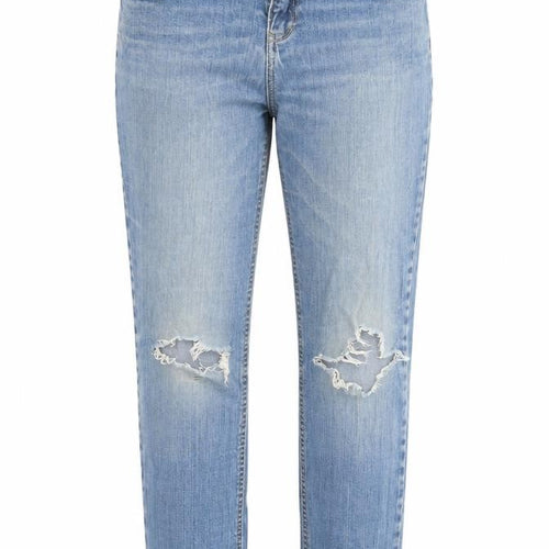 Mango Womens Blue Cotton Straight Jeans Size 30 in L31 in Slim Zip