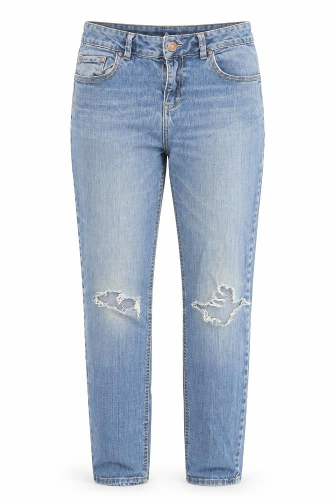 Mango Womens Blue Cotton Straight Jeans Size 30 in L31 in Slim Zip