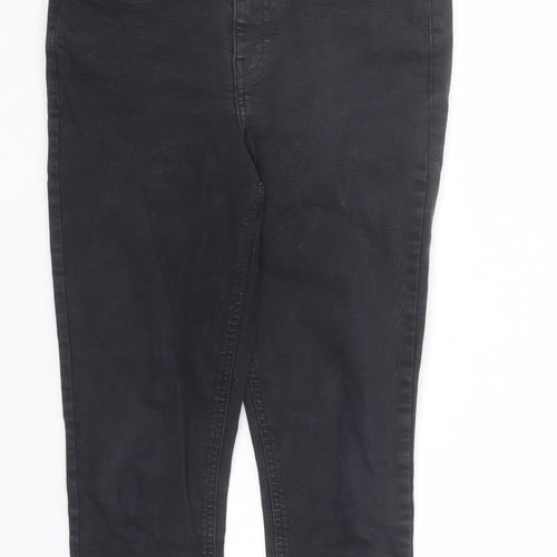 Topshop Womens Black Cotton Skinny Jeans Size 28 in L27 in Regular Zip