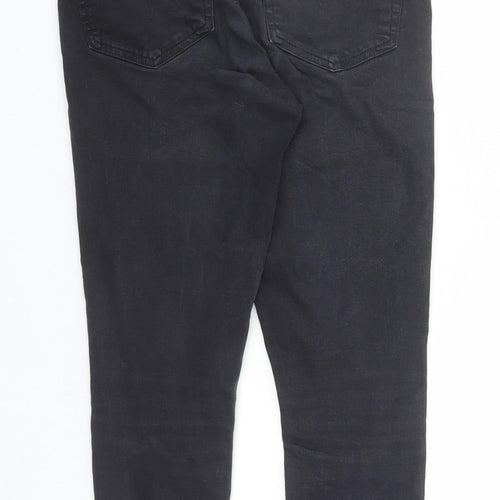 Topshop Womens Black Cotton Skinny Jeans Size 28 in L27 in Regular Zip