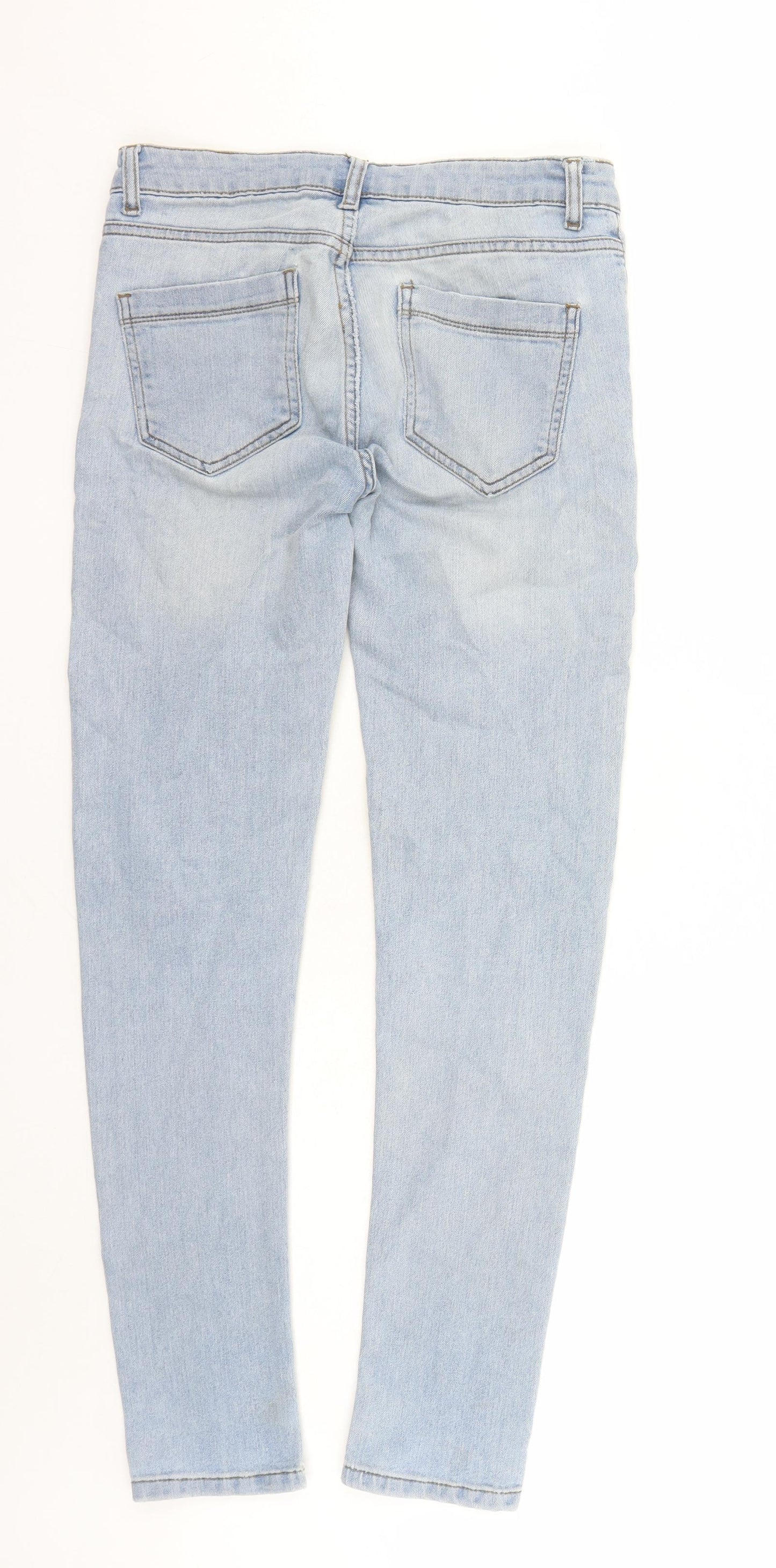 Denim & Co. Mens Blue Cotton Straight Jeans Size 30 in L30 in Regular Zip