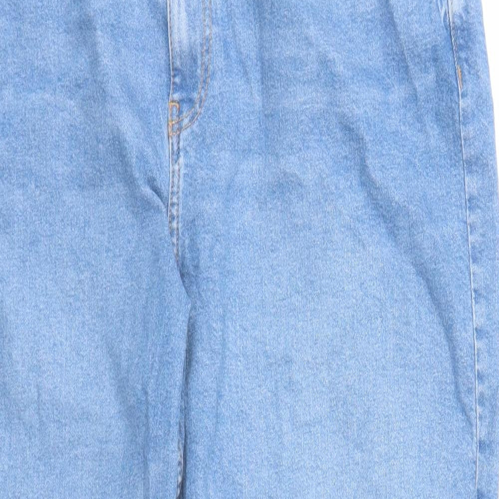Denim & Co. Womens Blue Cotton Straight Jeans Size 20 L28 in Regular Zip
