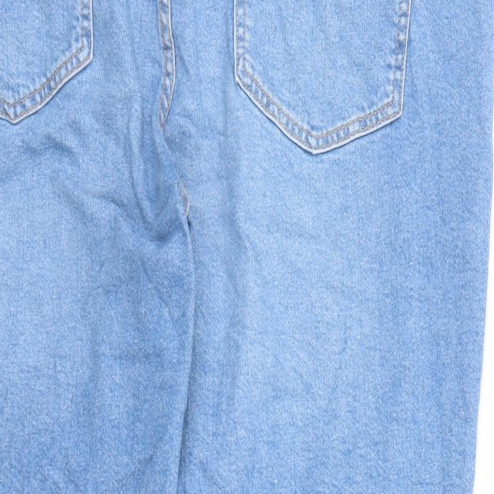 Denim & Co. Womens Blue Cotton Straight Jeans Size 20 L28 in Regular Zip