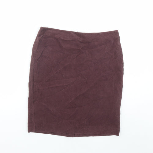French Connection Womens Brown Cotton A-Line Skirt Size 10 Zip - Lined