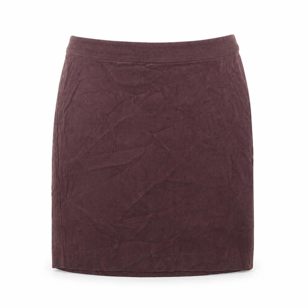 French Connection Womens Brown Cotton A-Line Skirt Size 10 Zip - Lined