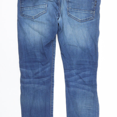 Scotch & Soda Mens Blue Cotton Straight Jeans Size 30 in L30 in Regular Zip