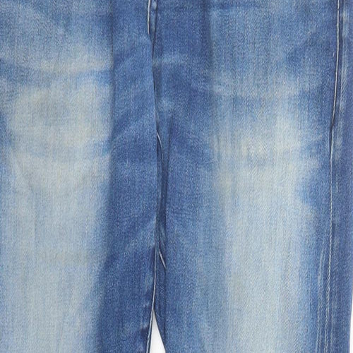 Scotch & Soda Mens Blue Cotton Straight Jeans Size 30 in L30 in Regular Zip