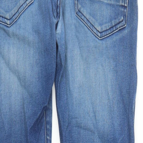 Scotch & Soda Mens Blue Cotton Straight Jeans Size 30 in L30 in Regular Zip