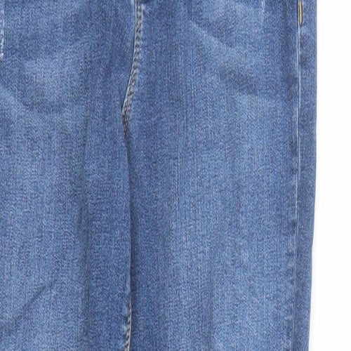 Miss Selfridge Womens Blue Cotton Skinny Jeans Size 10 L31 in Regular Zip