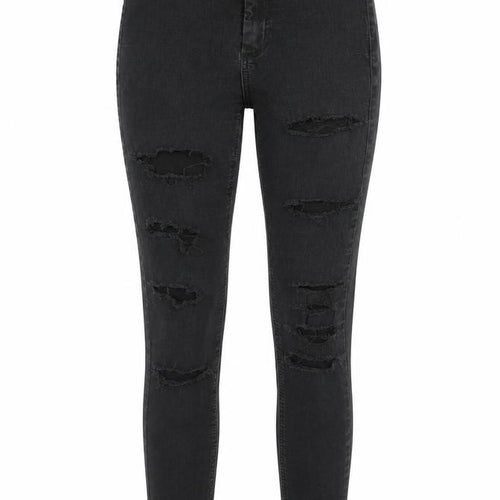 Topshop Womens Black Cotton Skinny Jeans Size 24 in L30 in Regular Zip