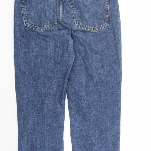 River Island Womens Blue Cotton Straight Jeans Size 10 L25 in Regular Zip