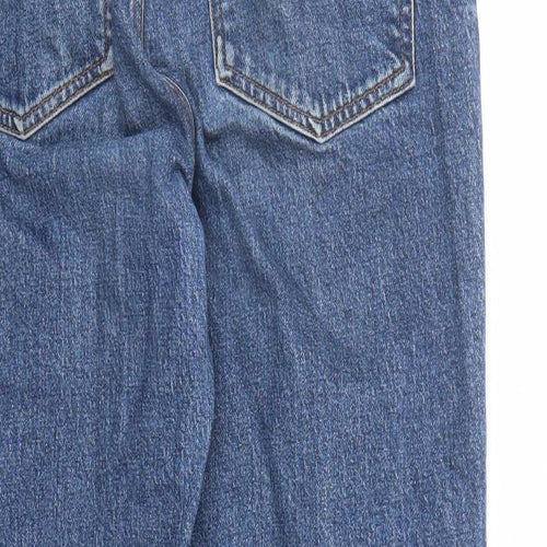 River Island Womens Blue Cotton Straight Jeans Size 10 L25 in Regular Zip