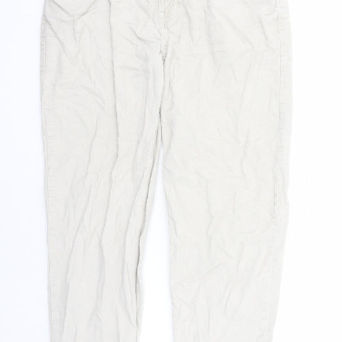 New Look Mens Beige Cotton Trousers Size 32 in L29 in Regular Zip