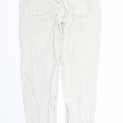 New Look Mens Beige Cotton Trousers Size 32 in L29 in Regular Zip