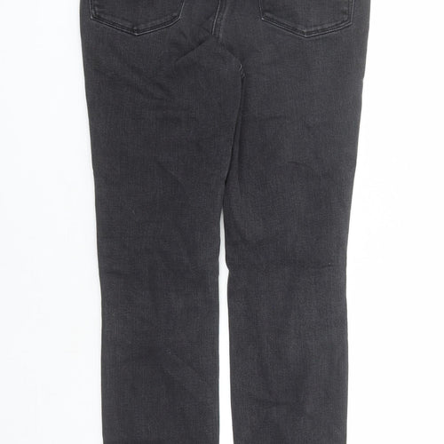 NEXT Womens Black Cotton Skinny Jeans Size 8 L29 in Regular Zip