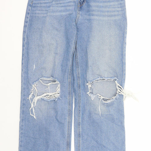 American Original Womens Blue Cotton Straight Jeans Size 28 in L28 in Regular Zip