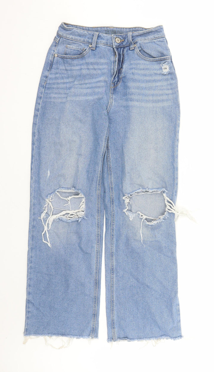 American Original Womens Blue Cotton Straight Jeans Size 28 in L28 in Regular Zip