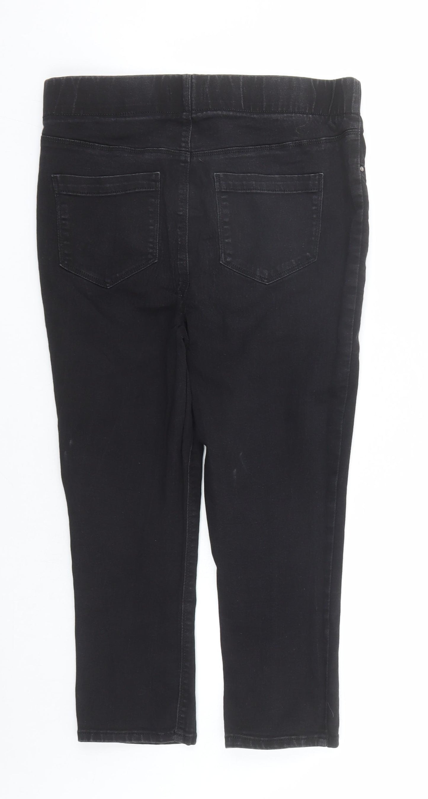 Matalan Womens Black Cotton Jegging Jeans Size 10 L20 in Regular - Elasticated Waist