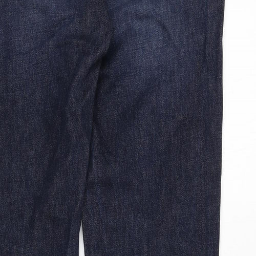 Fat Face Mens Blue Cotton Straight Jeans Size 32 in L32 in Regular Zip