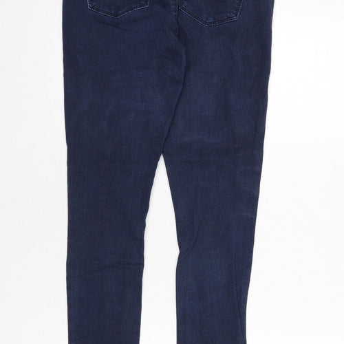 Topshop Womens Blue Cotton Skinny Jeans Size 30 in L30 in Regular Zip