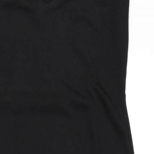 Boohoo Womens Black Polyester Bodycon Size 14 V-Neck Pullover