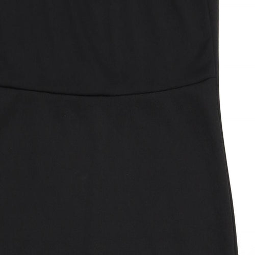 Boohoo Womens Black Polyester Bodycon Size 14 V-Neck Pullover