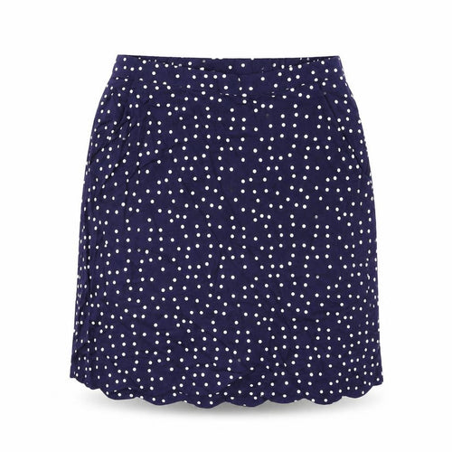 &et Womens Blue Polka Dot Viscose A-Line Skirt Size S