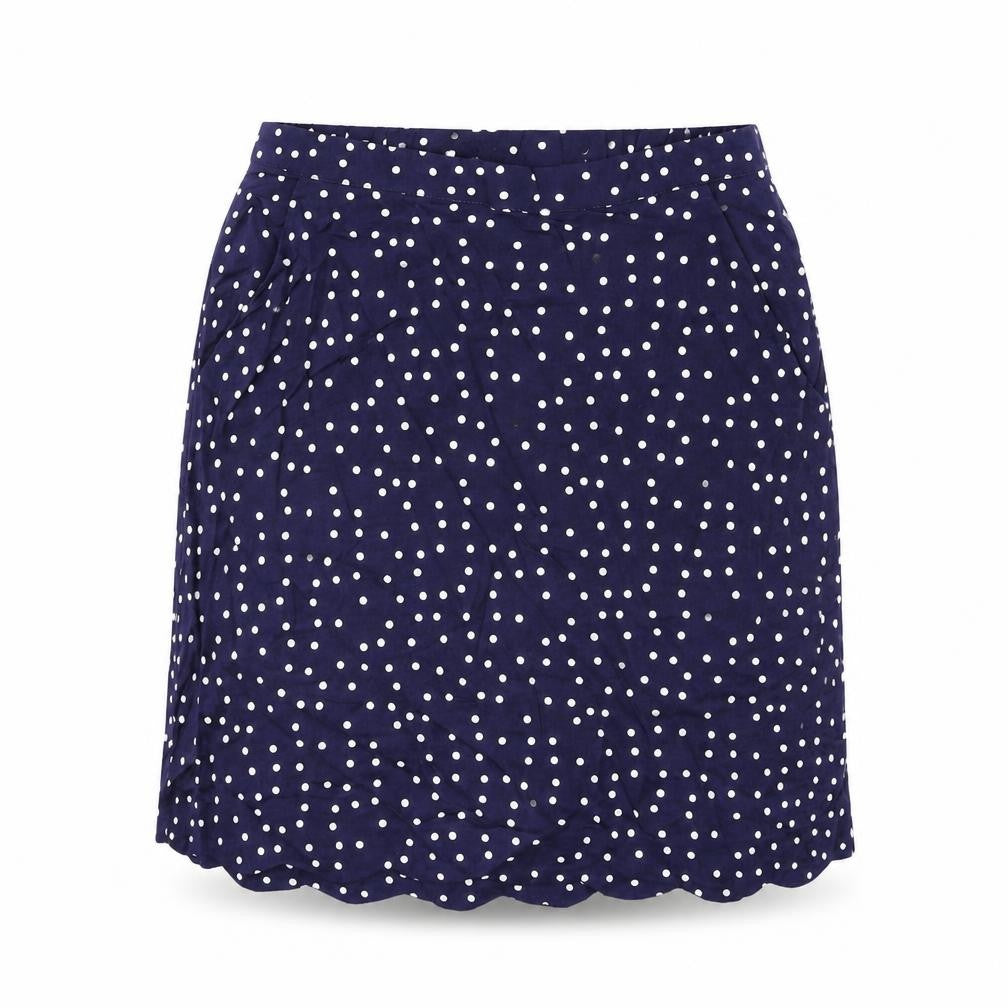 &et Womens Blue Polka Dot Viscose A-Line Skirt Size S