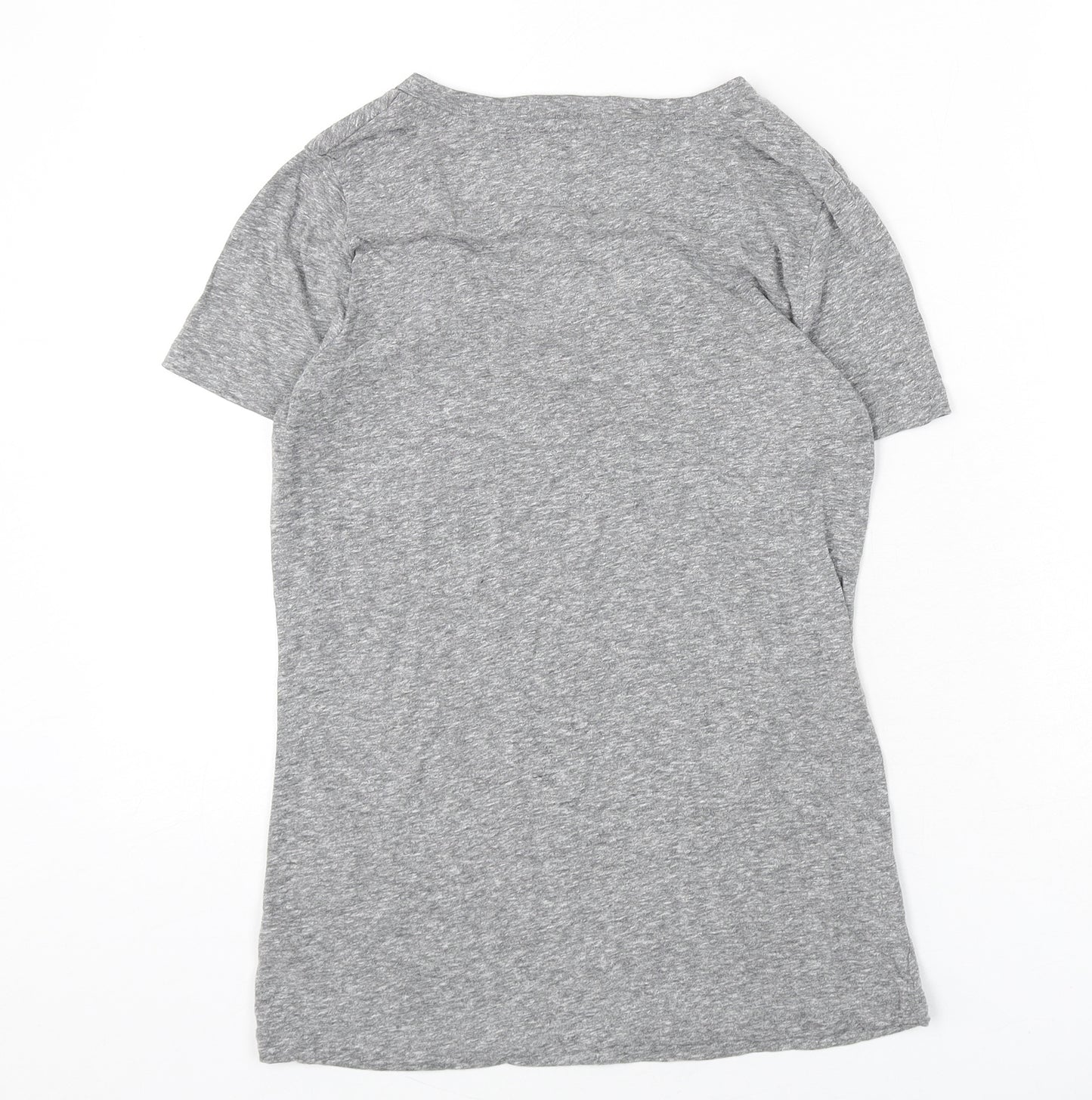Mossimo Womens Grey Polyester Basic T-Shirt Size M V-Neck