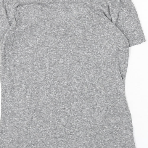 Mossimo Womens Grey Polyester Basic T-Shirt Size M V-Neck