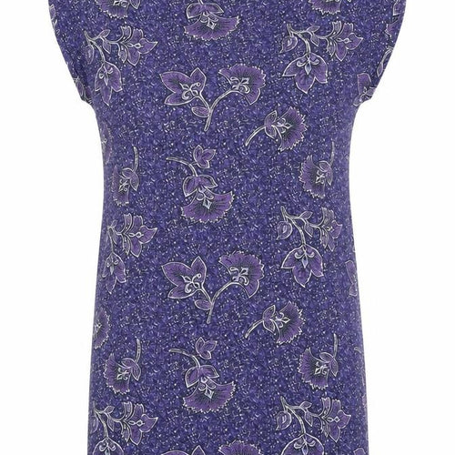 NEXT Womens Blue Geometric 100% Cotton T-Shirt Dress Size 6 Round Neck Pullover