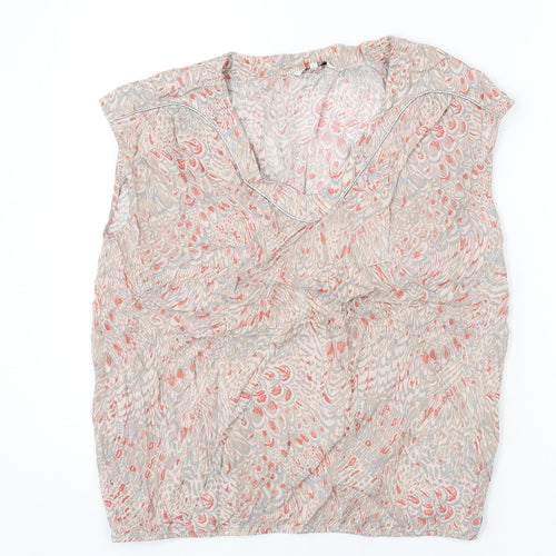 Sandwich Womens Multicoloured Geometric Viscose Basic Blouse Size 10 V-Neck - Glitter
