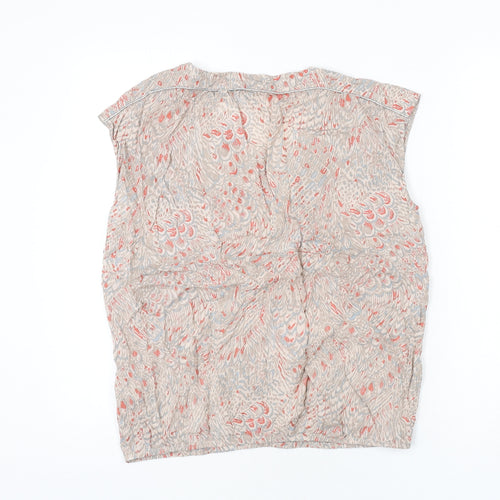 Sandwich Womens Multicoloured Geometric Viscose Basic Blouse Size 10 V-Neck - Glitter