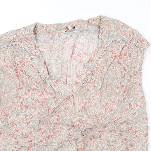 Sandwich Womens Multicoloured Geometric Viscose Basic Blouse Size 10 V-Neck - Glitter