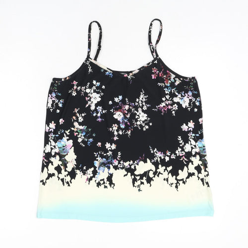 Warehouse Womens Multicoloured Floral Polyester Camisole Tank Size 12 Scoop Neck