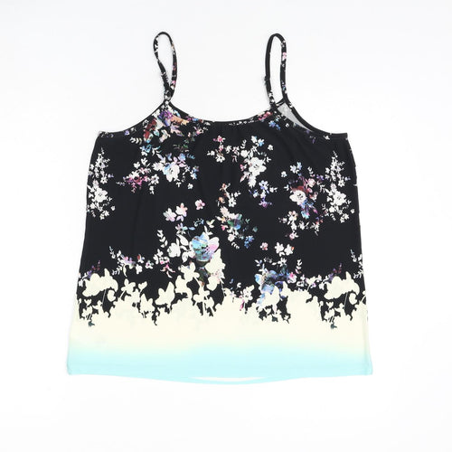 Warehouse Womens Multicoloured Floral Polyester Camisole Tank Size 12 Scoop Neck