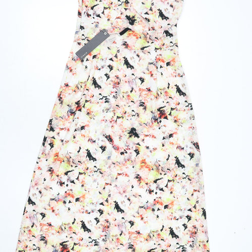 Staple Womens Multicoloured Geometric Polyester Maxi Size 10 V-Neck Zip