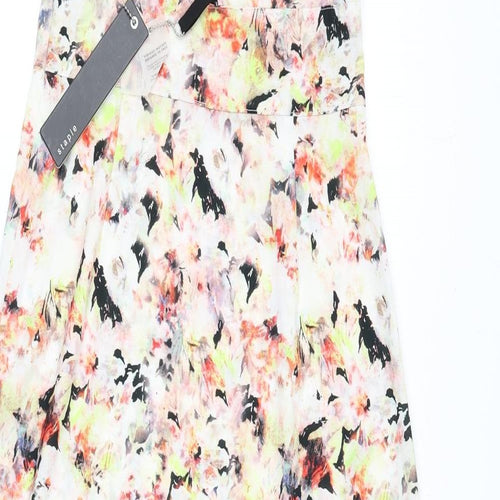 Staple Womens Multicoloured Geometric Polyester Maxi Size 10 V-Neck Zip